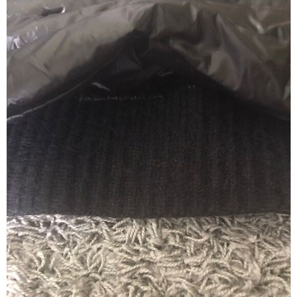 Moncler Women's Waist Length Puffer with Wool Sweater Details - Picture 5 of 12